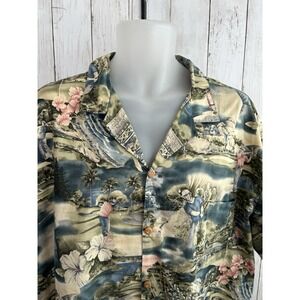 Men's Vintage Paradise Found Hawaiian Shirt Size 2XL